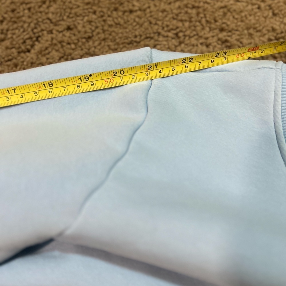 Sky Blue Women's Sherpa Lined Crewneck Sweatshirt Size Small - Picture 8 of 10